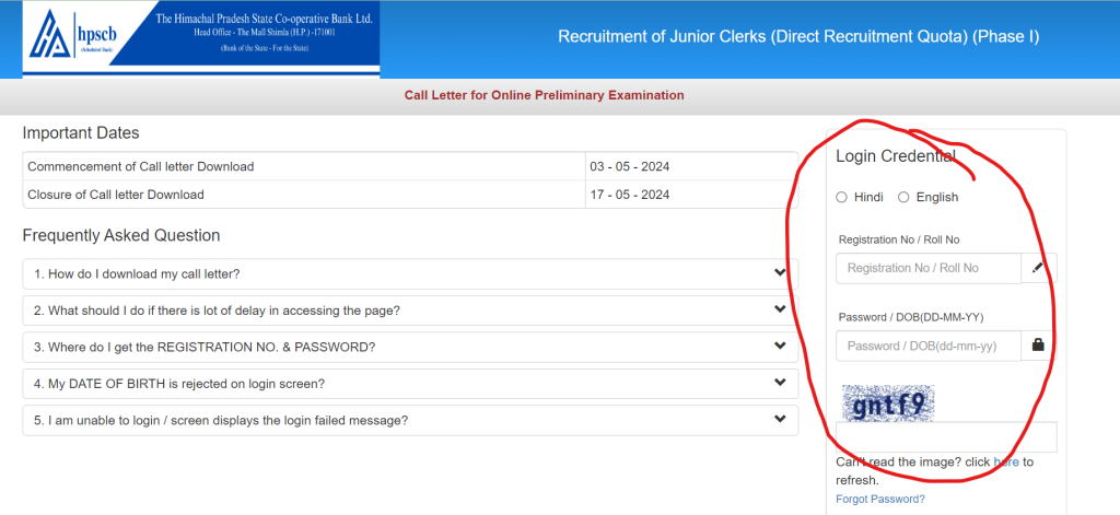 https://hpscb.com/ - Download HPSCB Junior Clerk Admit Card